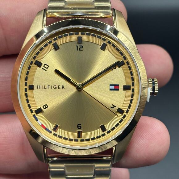 Tommy Hilfiger Griffin 1710457 Men’s 43mm Gold Stainless Steel Quartz NIBWT - Picture 4 of 17